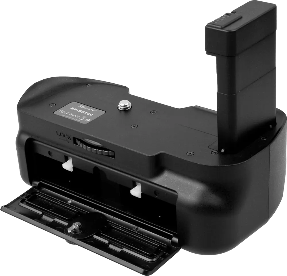 مقبض بطارية عمودي من أبوتشر لكاميرا نيكون D5100، أسود، BP.D5100