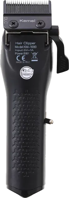 ماكينة حلاقة شعر كيمي قابلة للشحن، ،6 أمشاط، لون ذهبي، موديل KM-1680