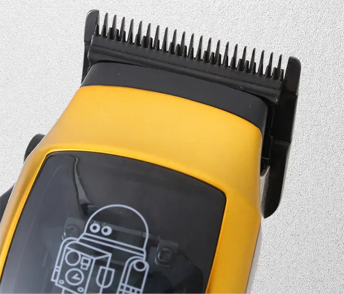 ماكينة حلاقة شعر كيمي قابلة للشحن، ،6 أمشاط، لون ذهبي، موديل KM-1680