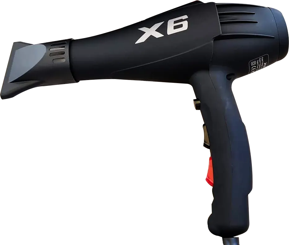 مجفف شعر X6 2500 وات، سرعتين، 3 مستويات حرارة، لون أسود