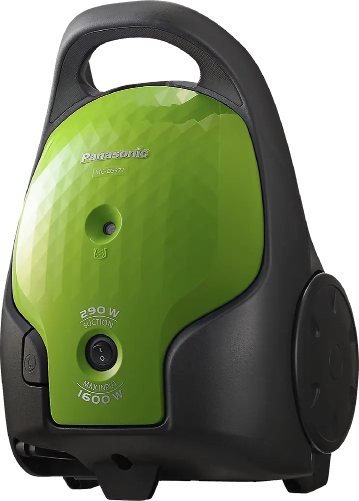 مكنسة باناسونيك 1600 وات، كيس اتربة 2.5 لتر، لون أخضر، موديل MC-GC371G (بضمان بغداد BTC)