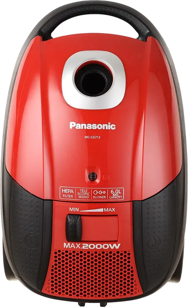 Panasonic Malaysian Vacuum Cleaner, 2000 Watt, 6 Liter, Red, VC19604B, (Baghdad BTC Warranty)