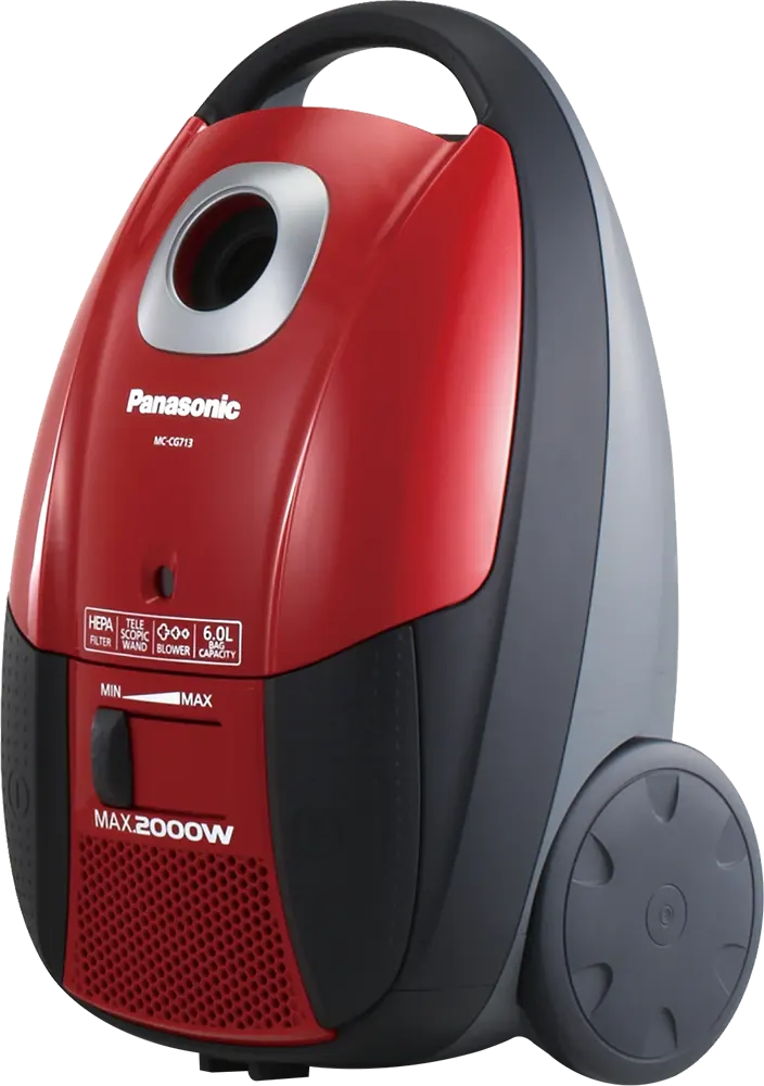 Panasonic Malaysian Vacuum Cleaner, 2000 Watt, 6 Liter, Red, VC19604B, (Baghdad BTC Warranty)