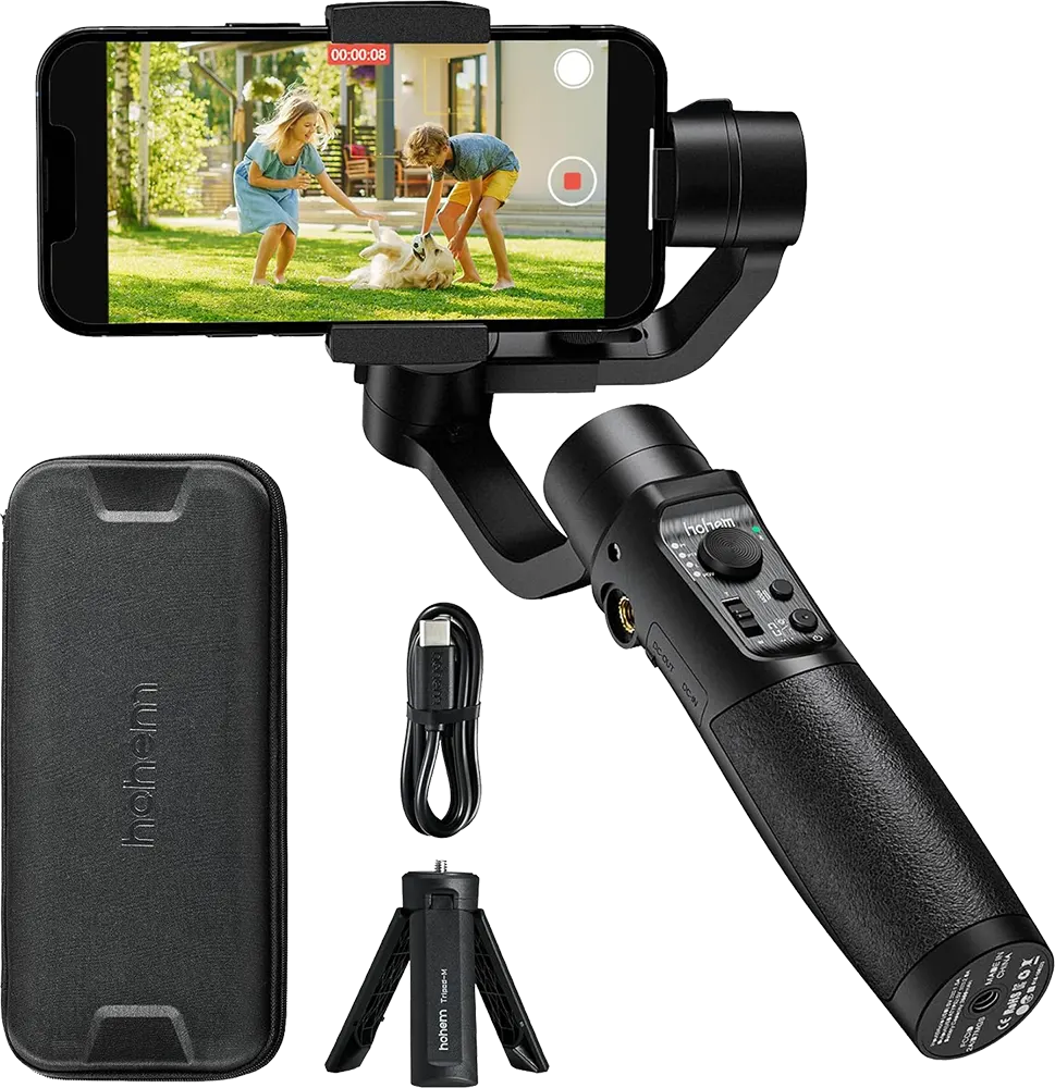 حامل تثبيت للهواتف الذكية من هوهيم أي ستيدي بلس موبايل 2024 ، قابل لإعادة الشحن، أسود، ISM5