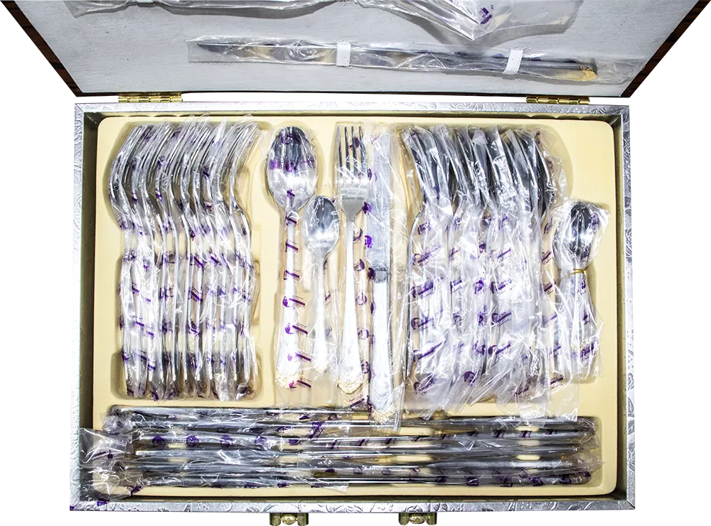 شنطة معالق الاندلس 86 قطعة، 3 دور ،لون فضي، موديل  22042