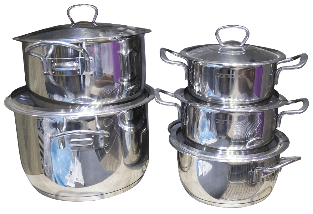 طقم حلل استيل كلاسك زينوكس مقاس 28 ، سيلفر