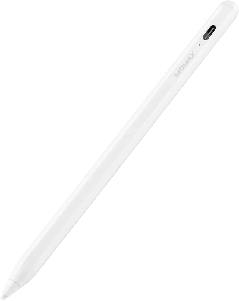 قلم موماكس اكتيف ستايلس، رابط واحد، قابل لإعادة الشحن، 2 في 1، iOS - Android، أبيض، TP3W