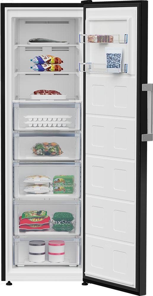 فريزر رأسي بيكو نوفروست ، 8 درج ، شاشة ديجيتال ، أسود ، B3RFNE314ZXPEB1