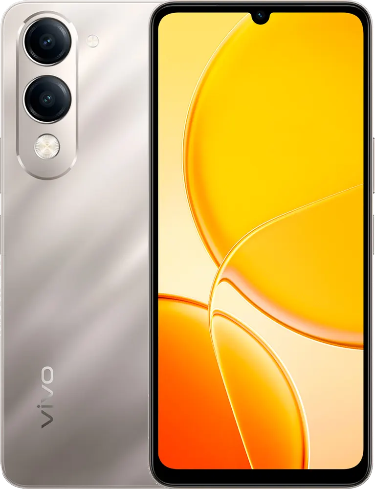 موبايل فيفو Y04 ثنائي الشريحة، ذاكرة 64 جيجابايت، رامات 4 جيجابايت، شبكة الجيل الرابع إل تي إي، ذهبي