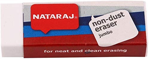 أستيكة نتراج، مستطيل، قطعة واحدة، أبيض