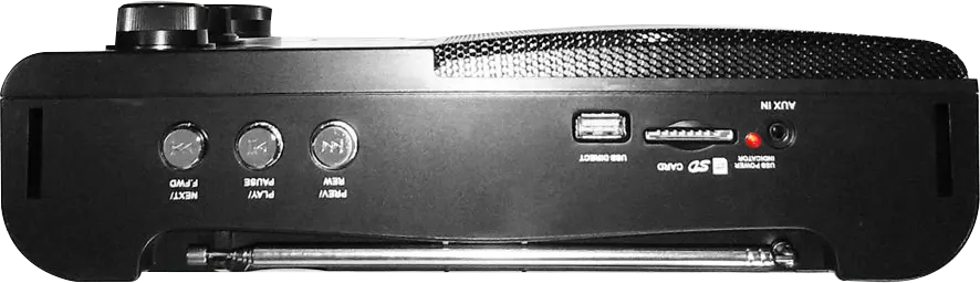 راديو محمول FM\AM\SW من جولون،  بطارية قابلة لإعادة الشحن ، منفذ سماعة رأس، أسود، RX-2070-2060