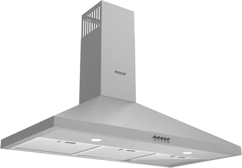 شفاط بلت ان هرمي باساب 90 سم، 3 سرعات، 3 فلاتر، استانلس ستيل، فضي، D004-90-IX