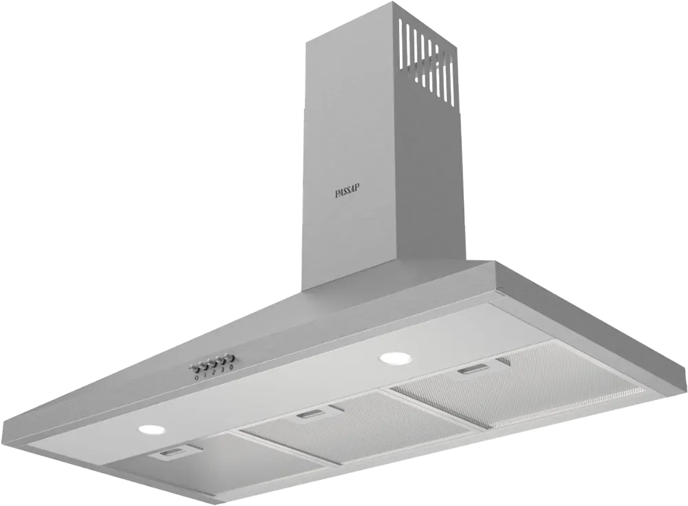 شفاط بلت ان هرمي باساب 90 سم، 3 سرعات، 3 فلاتر، استانلس ستيل، فضي، D004-90-IX