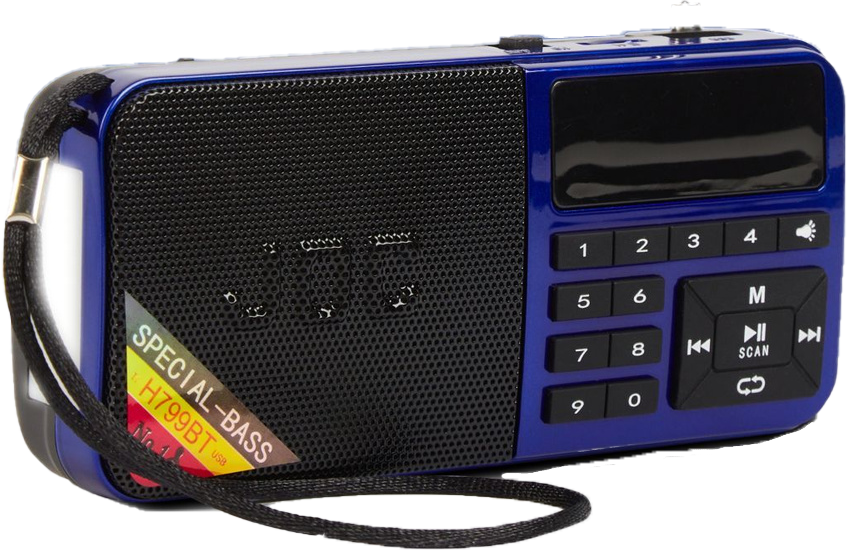 JOC Portable FM Radio, Multi-function, LED Display, Bluetooth Support, USB Charging, LED Light, Multi-color, H799