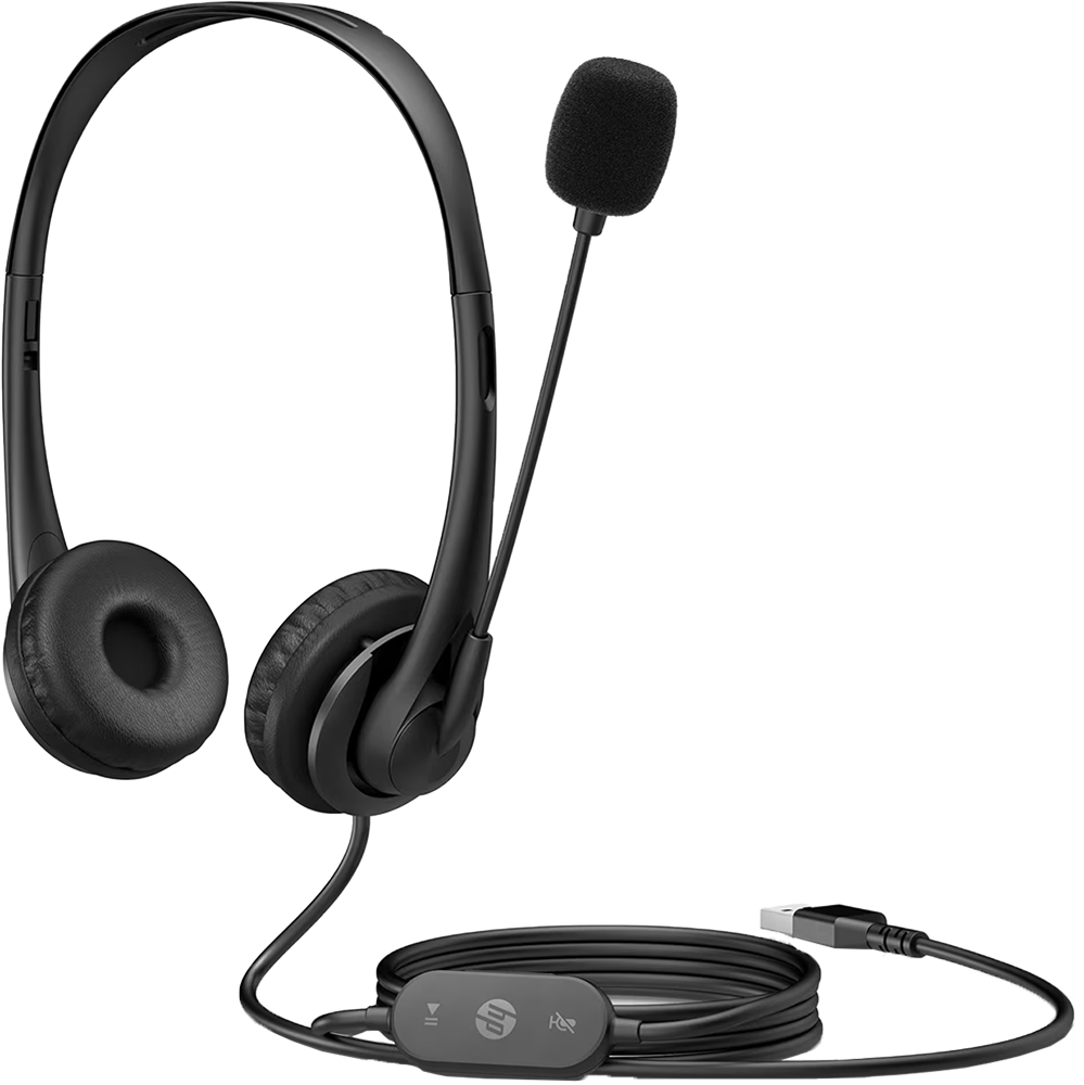 سماعة رأس سلكية اتش بي G2، صوت استريو، موصل usb، ميكروفون مدمج مع خاصية الغاء الضوضاء، أسود، HP23H - 428H5AA#ABB