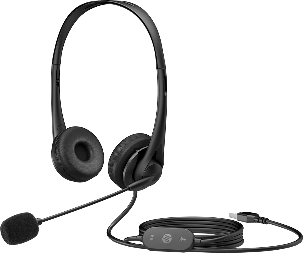 سماعة رأس سلكية اتش بي G2، صوت استريو، موصل usb، ميكروفون مدمج مع خاصية الغاء الضوضاء، أسود، HP23H - 428H5AA#ABB