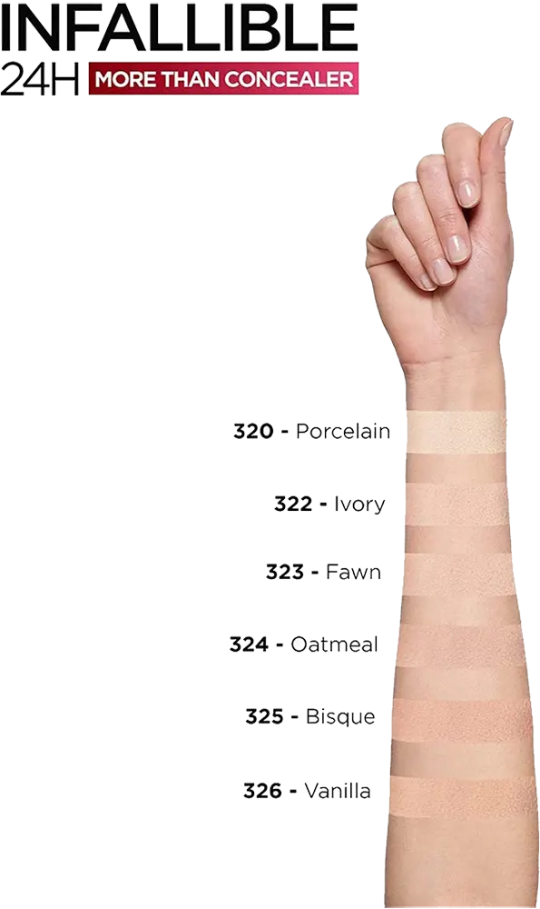 كنسيلر لوريال انفاليبل يدوم طويلا، 322 ايفوري