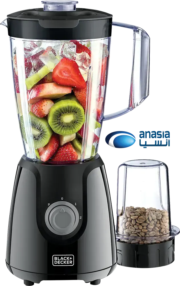 خلاط كهربائي بلاك اند ديكر 400 وات، 1.5 لتر، اسود، موديل BX430J