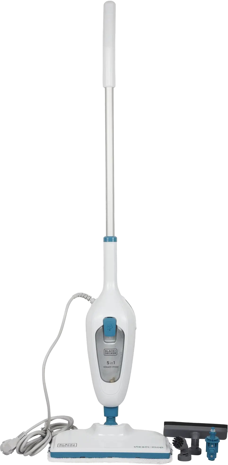 ممسحة كهربائية بالبخار بلاك اند ديكر، 1300 وات، 5 في 1، خزان 380 ملي، لون أبيض، FSMH13E5