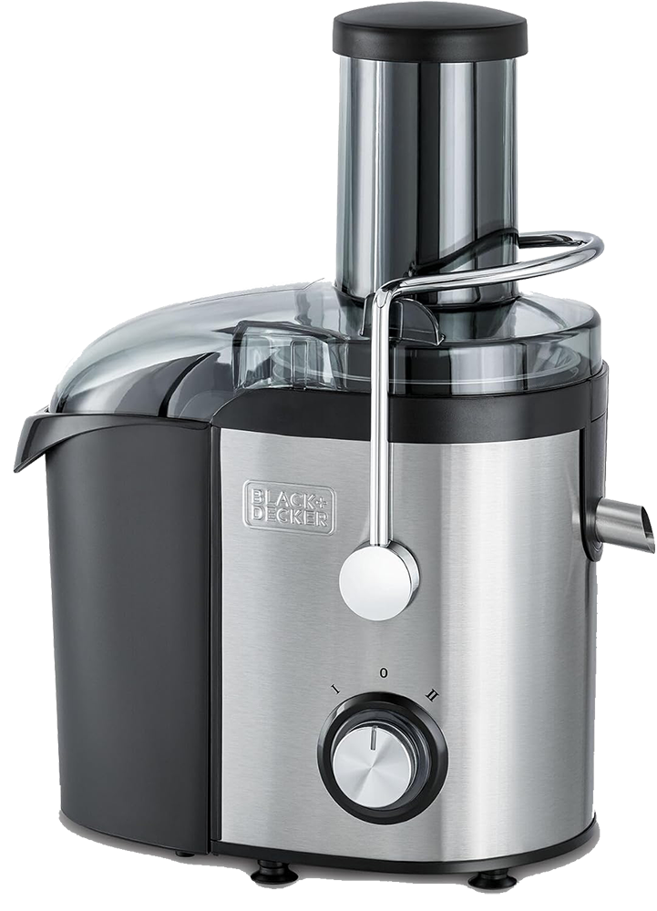 عصارة فواكه بلاك اند ديكر ، 800 وات ، سرعتان ، استانلس × اسود ، JE800 ، ( بضمان انسيا )