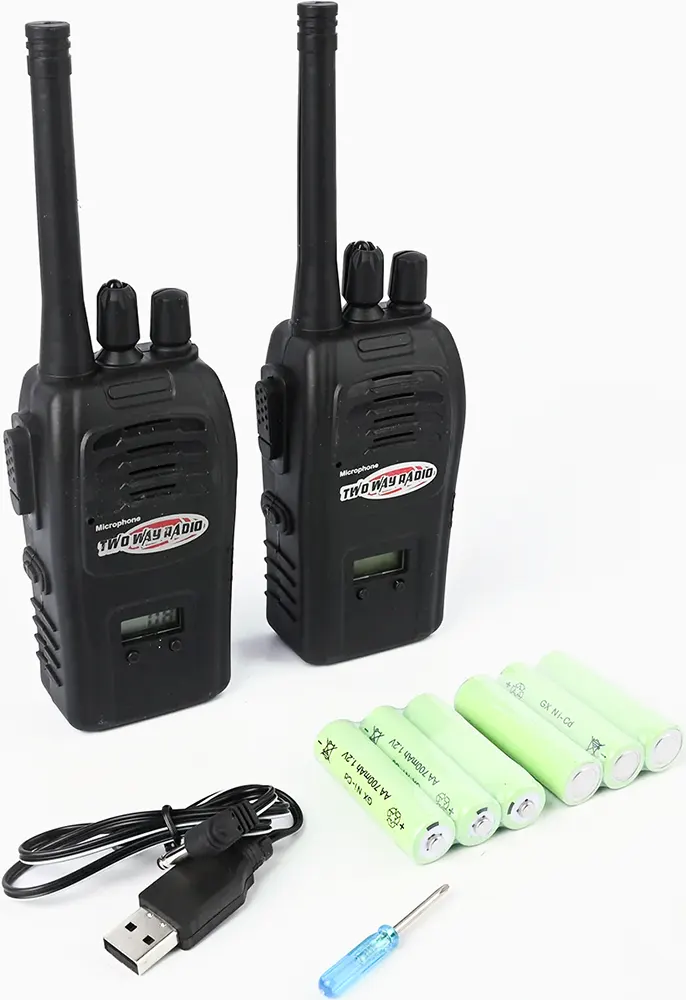 Two-Way Radio for Kids, Rechargeable, Black, Model JQ220-6C5