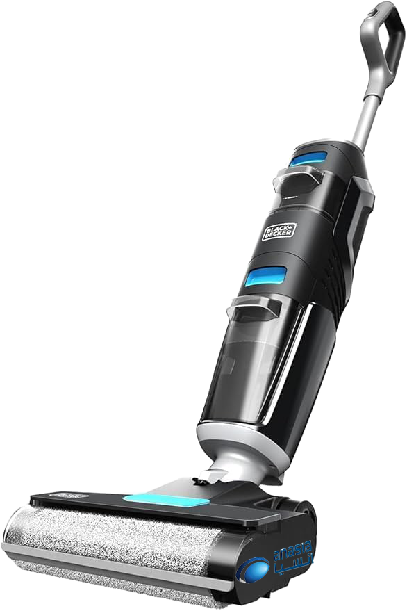 مكنسة كهربائية لاسلكية سمارت بلاك ان ديكر، للتنظيف الجاف والرطب، 25 فولت، شاشة ديجيتال، غسيل ذاتي مزدوج، سعة خزان 650 مللي، أسود، VW252BR (بضمان انسيا)