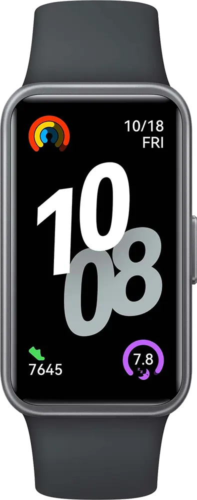 ساعة يد هواوي باند 10 ، شاشة اموليد تعمل باللمس 1.47 بوصة ، مقاومة للماء، سوار مطاطي ، هيكل بوليمر، بطارية تدوم حتى 14 يوم، أسود