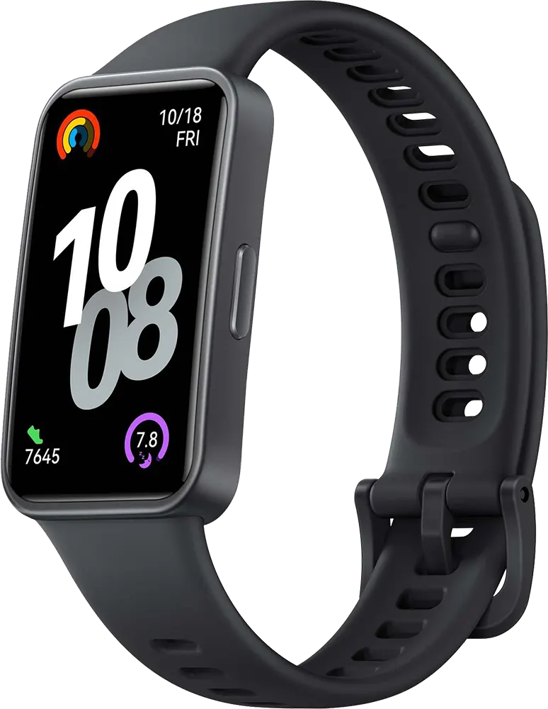 ساعة يد هواوي باند 10 ، شاشة اموليد تعمل باللمس 1.47 بوصة ، مقاومة للماء، سوار مطاطي ، هيكل بوليمر، بطارية تدوم حتى 14 يوم، أسود