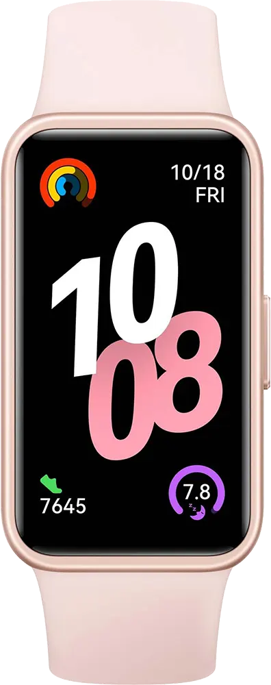 ساعة يد هواوي باند 10 ، شاشة اموليد تعمل باللمس 1.47 بوصة ، مقاومة للماء، سوار مطاطي ، هيكل بوليمر، بطارية تدوم حتى 14 يوم، بينك