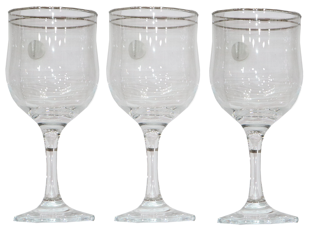 طقم كاسات حفر بلاتين من الخواجه ، مكون من 6 قطع