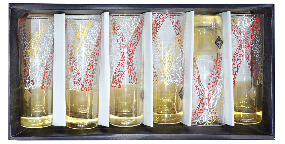 طقم شوب الخواجة ماسورة ، مكون من 6 قطع ، كعب الوان