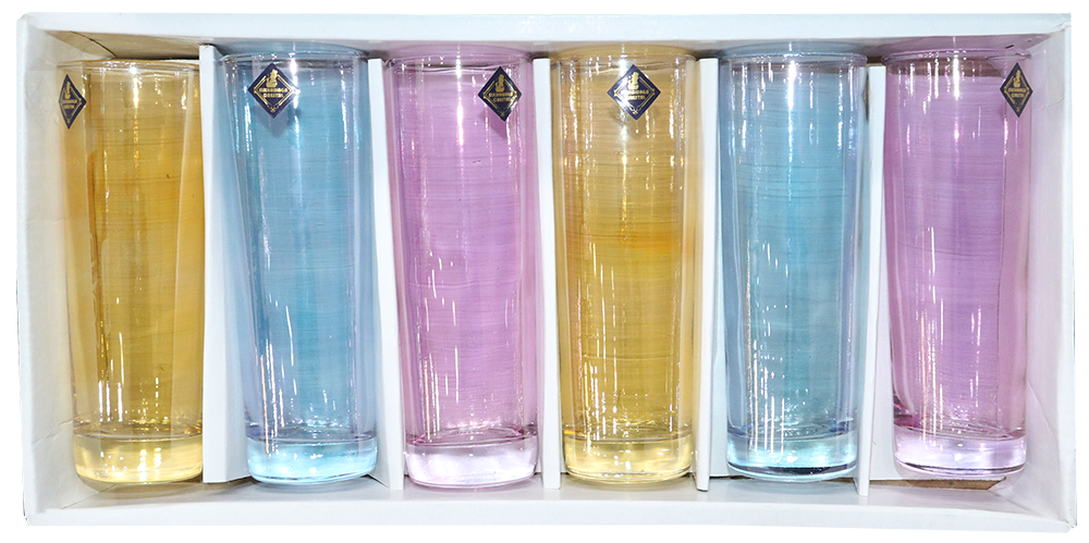 طقم شوب الخواجة ماسورة ، مكون من 6 قطع ، الوان الطيف