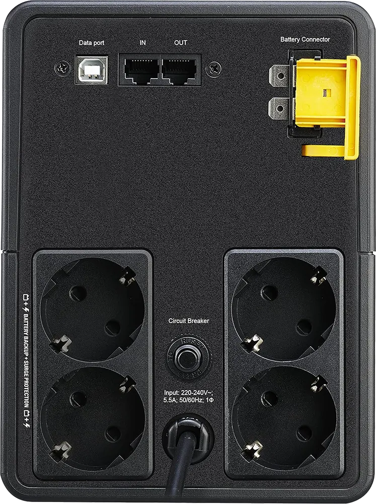 وحدة تزويد الطاقة يو بي إس ايه بي سي ، 1200 فولت أمبير، 230 فولت، 650 وات ، أسود، BX1200MI-GR