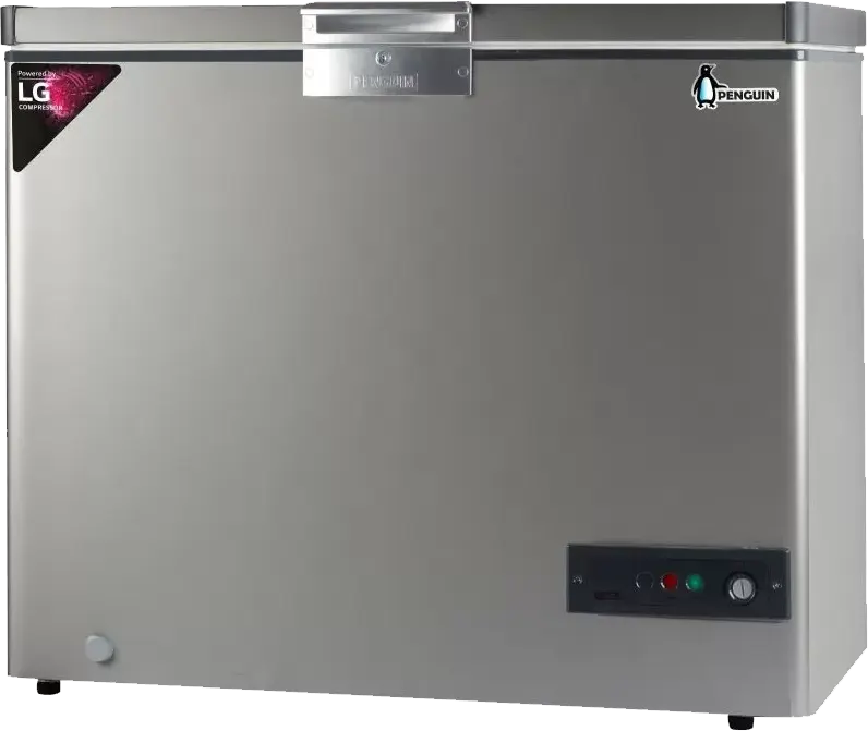 ديب فريزر افقي بنجوين ديفروست ، 303 لتر ، باب زجاج داخلي، استانلس داخلى، فضي، ES350LG