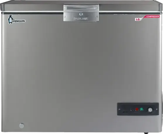 ديب فريزر افقي بنجوين ديفروست ، 303 لتر ، باب زجاج داخلي، استانلس داخلى، فضي، ES350LG