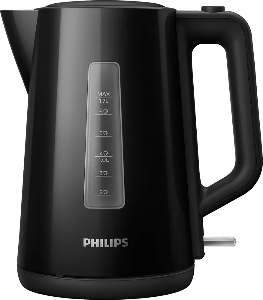 غلاية مياه بلاستيك فيليبس 1.7 لتر، 2200 وات، اسود، HD9318-20