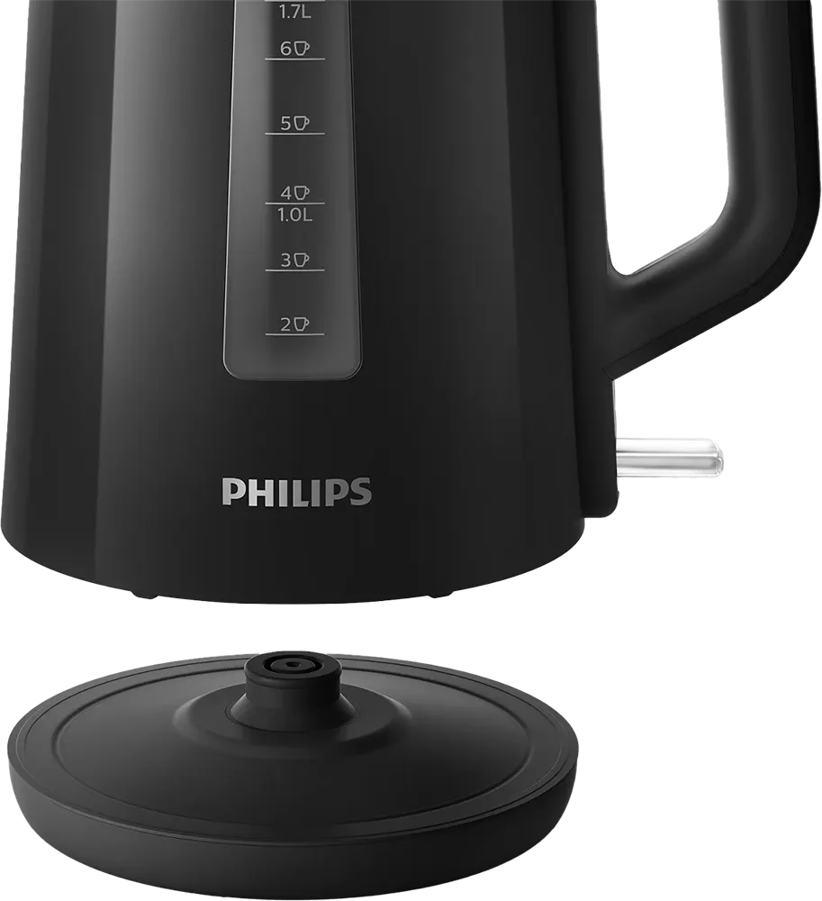 غلاية مياه بلاستيك فيليبس 1.7 لتر، 2200 وات، اسود، HD9318-20