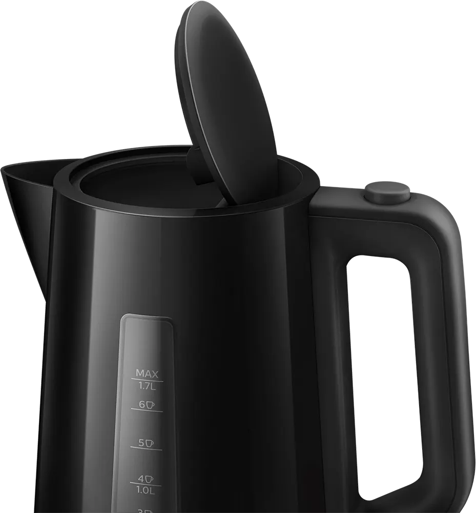 غلاية مياه بلاستيك فيليبس 1.7 لتر، 2200 وات، اسود، HD9318-20