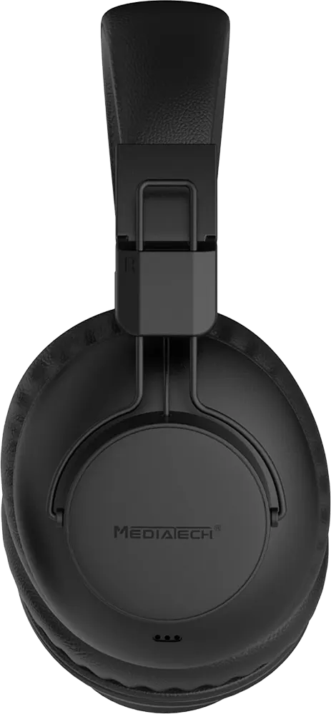 سماعات رأس لاسلكية من ميدياتك، بلوتوث 5.3، إلغاء الضوضاء النشط، قابلة للطي، أسود، MT-H90