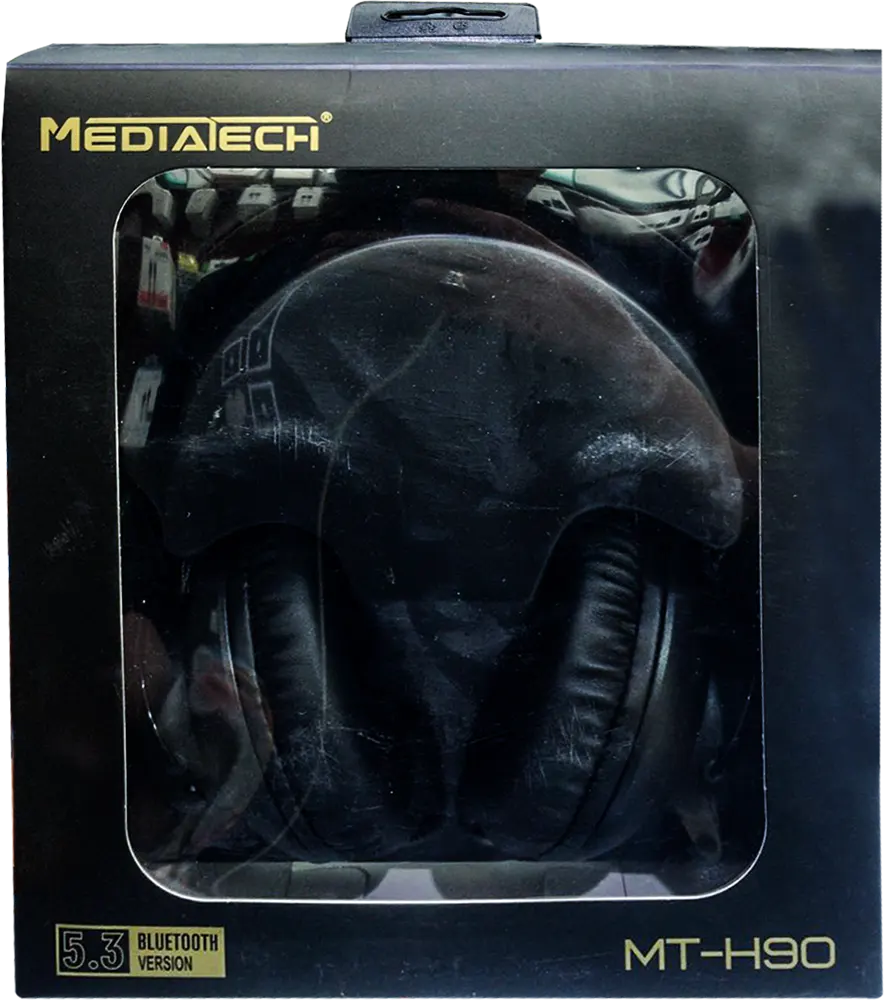سماعات رأس لاسلكية من ميدياتك، بلوتوث 5.3، إلغاء الضوضاء النشط، قابلة للطي، أسود، MT-H90