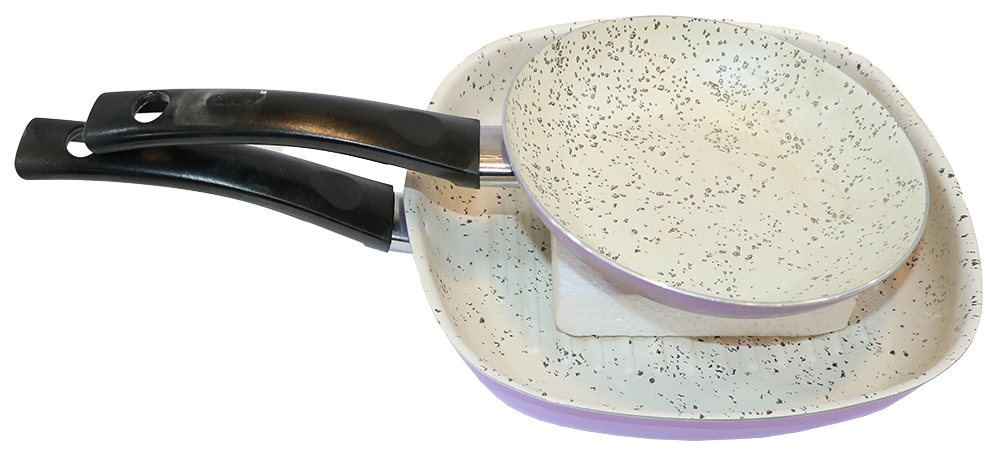 طقم مقلاية + جيريل جلوري ، جيرانيت ، لون بينك