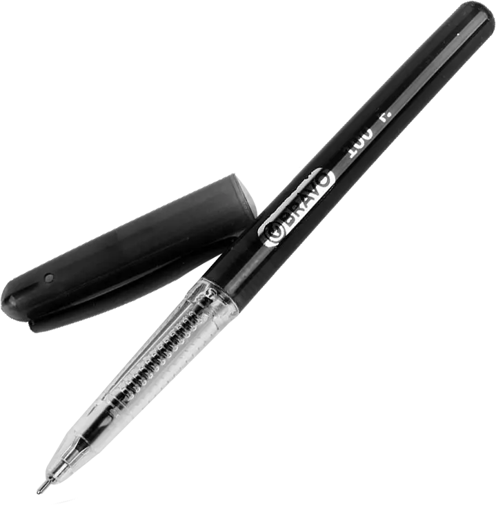 قلم جاف برافو 100، سُمك 0.7 ملي، اسود