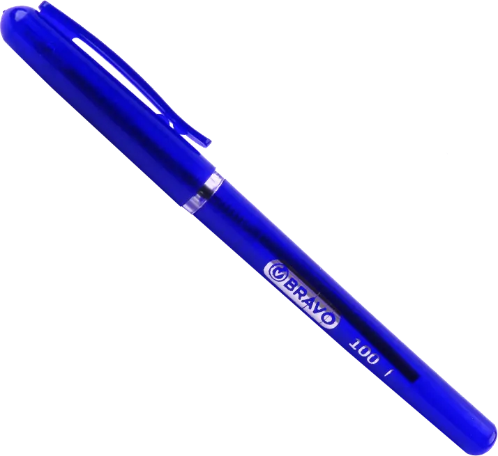 قلم جاف برافو 100، سُمك 0.7 ملي، أزرق