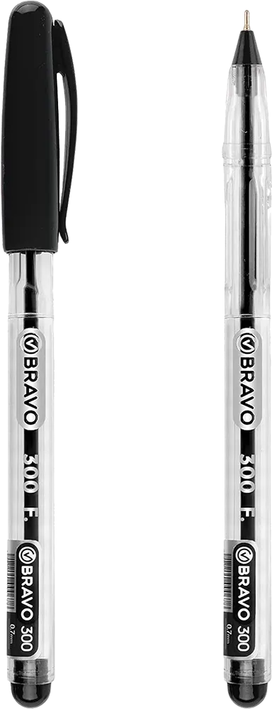 قلم جاف برافو 300، سُمك 0.7 ملي، أسود