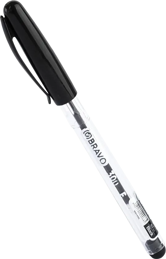 قلم جاف برافو 300، سُمك 0.7 ملي، أسود