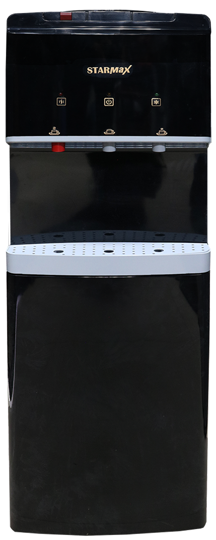 مبرد مياه ستار ماكس ، 3 حنفية ، ( بارد + ساخن + عادي ) ، بحافظة ، أسود ، SM-3075