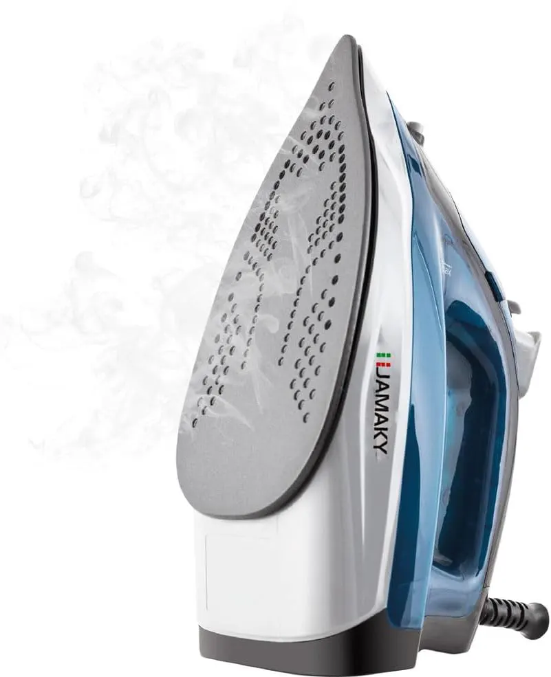 مكواة ملابس بخار جماكي 1800 وات، قاعدة سيراميك، ألوان متعددة، موديل JMK-1028