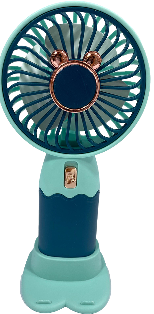 مروحة صغيرة محمولة تعمل بالشحن ،تركواز*أسود