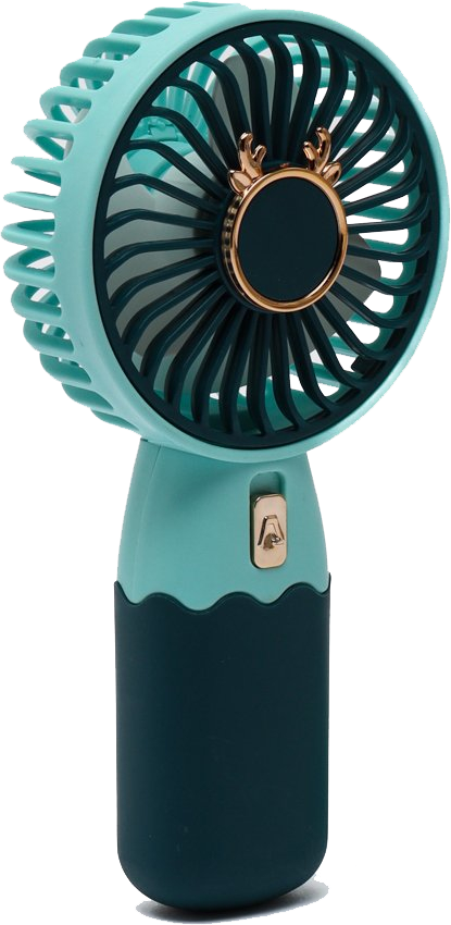 مروحة صغيرة محمولة تعمل بالشحن ،تركواز*أسود