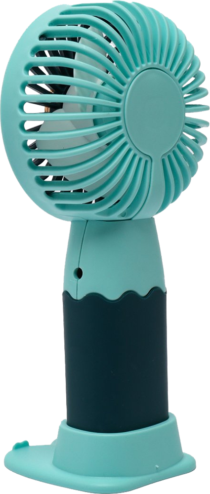 مروحة صغيرة محمولة تعمل بالشحن ،تركواز*أسود